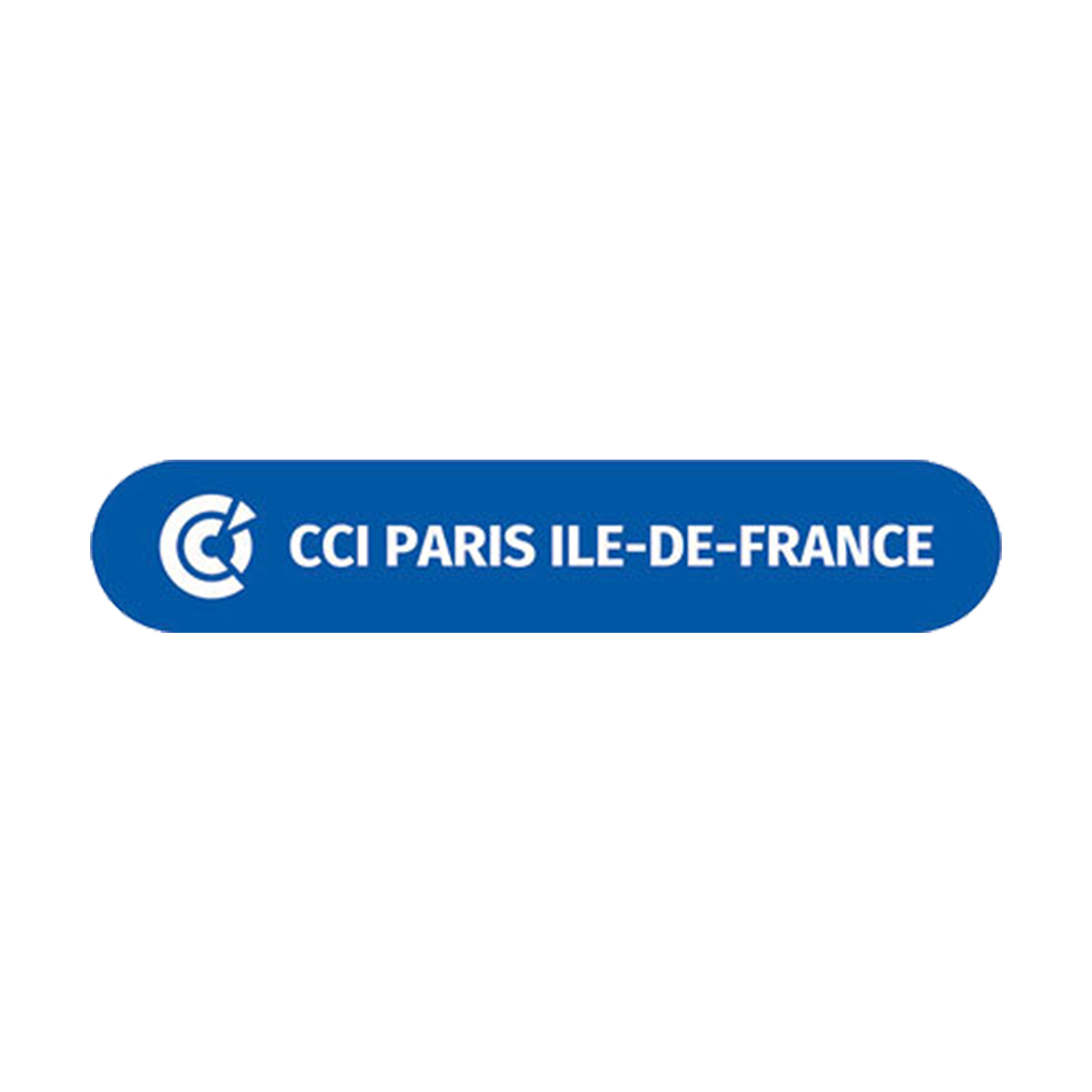 CCI Paris logo in blue and white